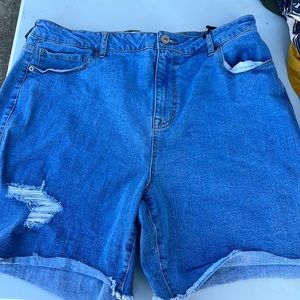 Plus size women’s ripped shorts